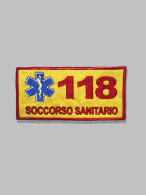 Patch ricamata "118 soccorso sanitario giallo"