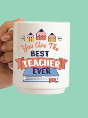 Tazza "Best teacher matite e libro"