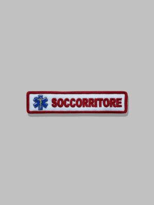 Patch ricamata "soccorritore con croce"
