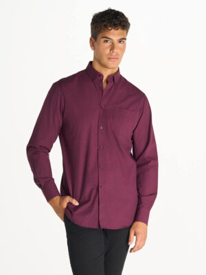 Camicia Uomo Manica Lunga Popeline