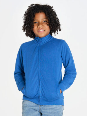 Felpa Bambino Zip Intera Leggera French Terry